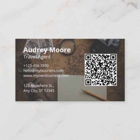 Reisbureau Logo Visitekaartje (Voorkant)