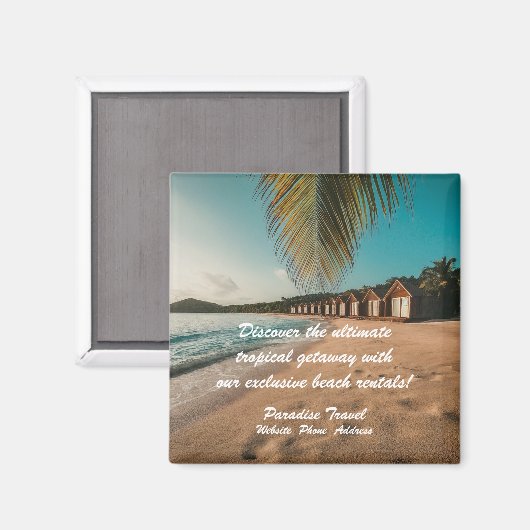 Reisbureau Marketing en Adverteren Tropical Magneet (Voorkant / Achterkant)