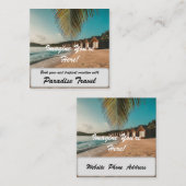 Reisbureau Marketing en Adverteren Tropical Vierkante Visitekaartje (Voorkant / Achterkant)