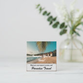 Reisbureau Marketing en Adverteren Tropical Vierkante Visitekaartje (Staand voorkant)