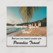 Reisbureau Marketing en Adverteren Tropical Vierkante Visitekaartje (Voorkant)