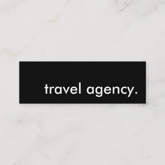 reisbureau. mini visitekaartje (Voorkant)