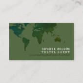 Reisbureau Modern grijsgroen Visitekaartje (Voorkant)