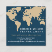 Reisbureau Modern Visitekaartje met Wereldkaart (Voorkant)