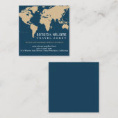 Reisbureau Modern Visitekaartje met Wereldkaart (Voorkant / Achterkant)