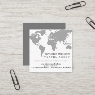 Reisbureau Modern Visitekaartje met WorldMap