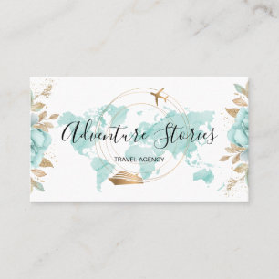 Reisbureau Reisblog Blue Wereldkaart Cruise Visitekaartje