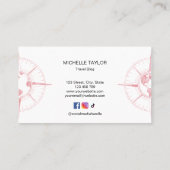 Reisbureau Reisblog Wereldkaart Kompas Visitekaartje (Achterkant)