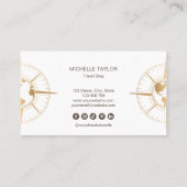 Reisbureau Reisblog Wereldkaart Kompas Visitekaartje (Achterkant)