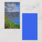 Reisbureau strand aanpasbare visitekaartjes (Voorkant / Achterkant)