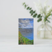 Reisbureau strand aanpasbare visitekaartjes (Staand voorkant)