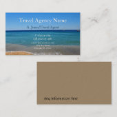 Reisbureau, strand en zand visitekaartje (Voorkant / Achterkant)