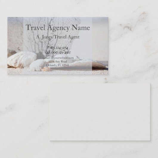 Reisbureau Visitekaartje (Voorkant / Achterkant)