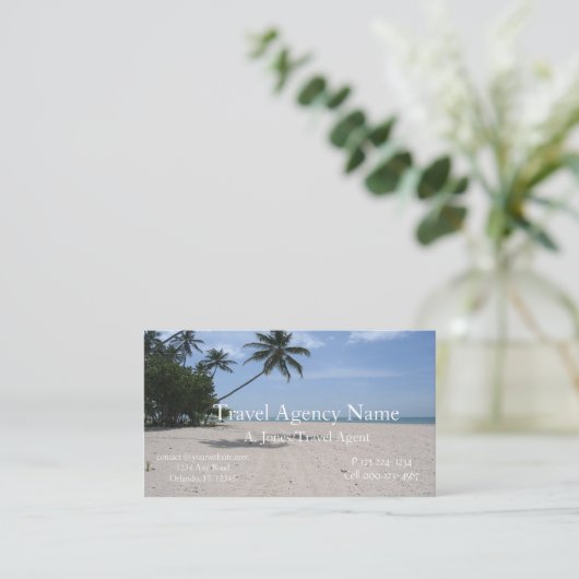 Reisbureau Visitekaartje (Staand voorkant)