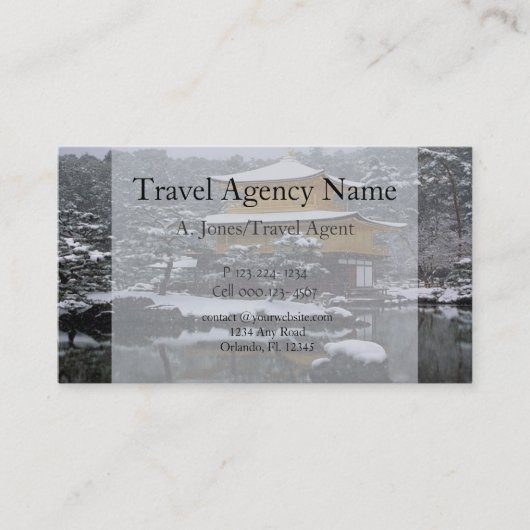 Reisbureau Visitekaartje (Voorkant)