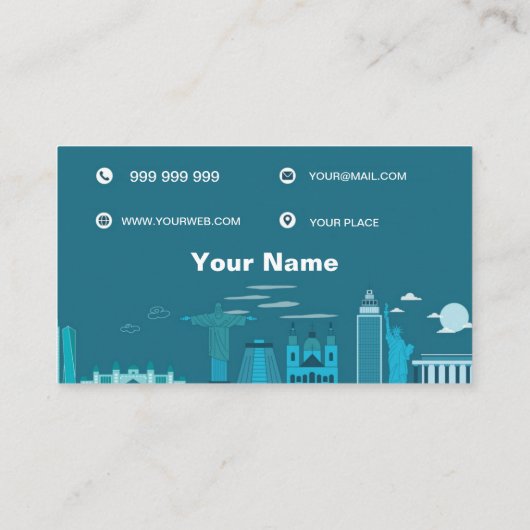 Reisbureau Visitekaartje (Achterkant)