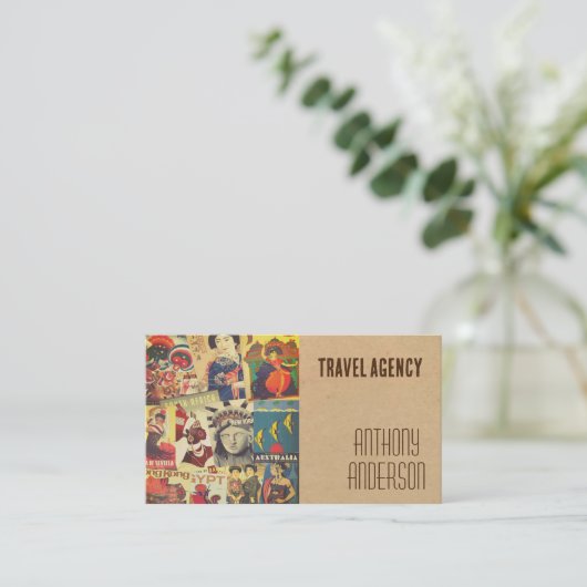 Reisbureau Visitekaartje (Staand voorkant)