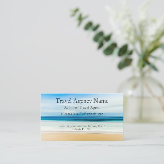 Reisbureau Visitekaartje (Staand voorkant)