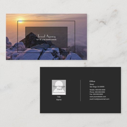 Reisbureau Visitekaartje (Voorkant / Achterkant)