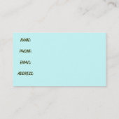 Reisbureau Visitekaartje! Visitekaartje (Achterkant)