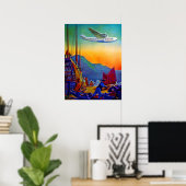 reisbureau voor de lucht in de stille oceaan poster (Thuiskantoor)