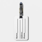 Reisbureau voor het forumgerecht bagagelabel (Achterkant verticaal)