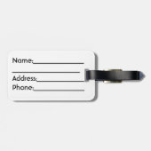 Reisbureau voor het forumgerecht bagagelabel (Achterkant horizontaal)