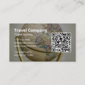 Reisbureau Wereldbol Visitekaartje (Voorkant)