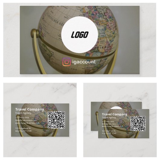 Reisbureau Wereldbol Visitekaartje