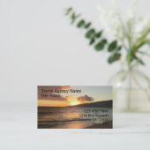  reisbureau zonsondergang visitekaartjes (Staand voorkant)