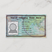 reisbureaus van de wereld visitekaartje (Achterkant)