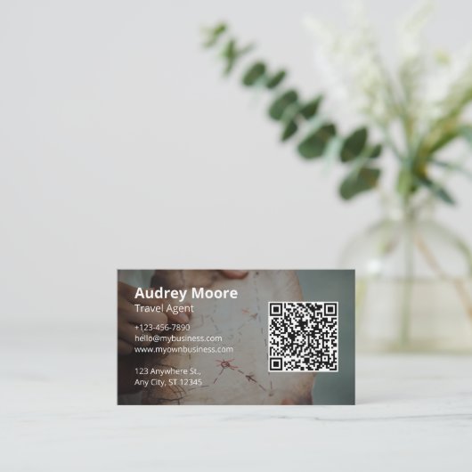 Reisbureaus Visitekaartje (Staand voorkant)