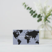 Reisbureaus Visitekaartjes met Wereldkaart (Staand voorkant)