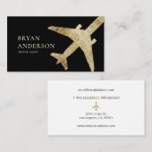 reisbureauvliegtuig visitekaartje (Voorkant / Achterkant)