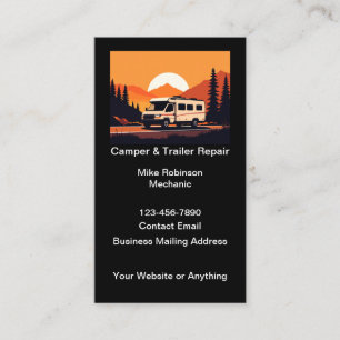 Reiscamper en trailer reparatie Visitekaartjes