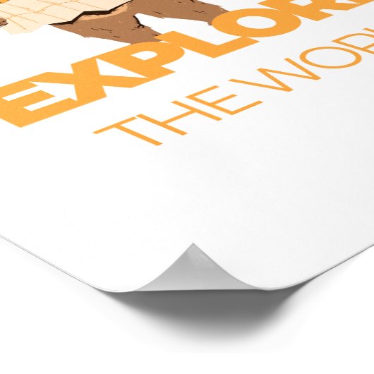 Reiscitaat Ontdek het Poster van de wereld (Hoek)