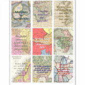 reiscitaten antiek wereldkaarten Collage art Sticker (Voorkant)