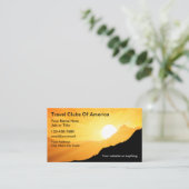 Reisclub en deskundige agent visitekaartje (Staand voorkant)