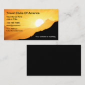 Reisclub en deskundige agent visitekaartje (Voorkant / Achterkant)