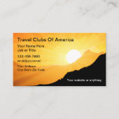Reisclub en deskundige agent visitekaartje (Voorkant)