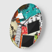 Reiscollage met iconische bezienswaardigheden Vaka Grote Klok (Hoek)