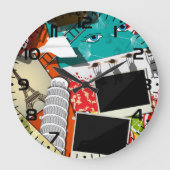 Reiscollage met iconische bezienswaardigheden Vaka Grote Klok (Voorkant)