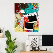 Reiscollage met iconische bezienswaardigheden Vaka Poster