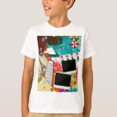 Reiscollage met iconische bezienswaardigheden Vaka T-shirt (Voorkant)