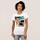 Reiscollage met iconische bezienswaardigheden Vaka T-shirt (Voorkant volledig)