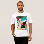 Reiscollage met iconische bezienswaardigheden Vaka T-shirt (Voorkant volledig)