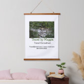 Reisconsulent bedrijf naam e-mail website toevoege hangend wandkleed (Slaapkamer)