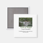 Reisconsulent bedrijf naam e-mail website toevoege magneet (Voorkant / Achterkant)