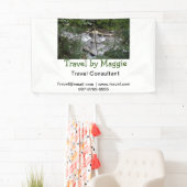 Reisconsulent bedrijf naam e-mail website toevoege spandoek (Insitu)