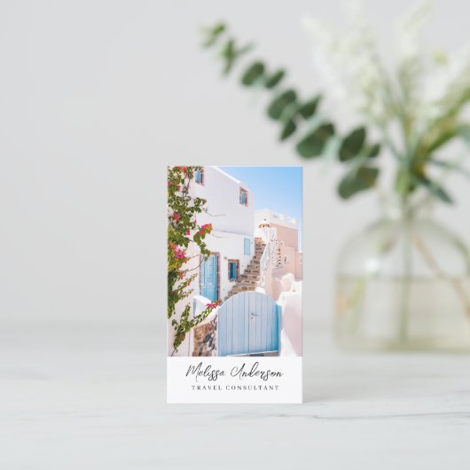 Reisconsulent Foto QR Code Visitekaartje (Staand voorkant)